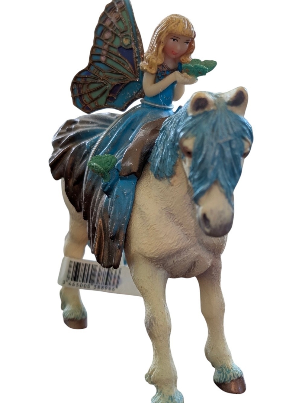 Blue Fairy Riding Horse Figurine